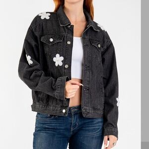 BLUE VELVET FLOWER DENIM JACKET *NWT*
